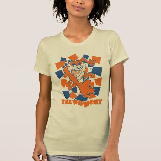 TAZ™ Hungry Smashing Through Checker T-shirt (Voorkant)