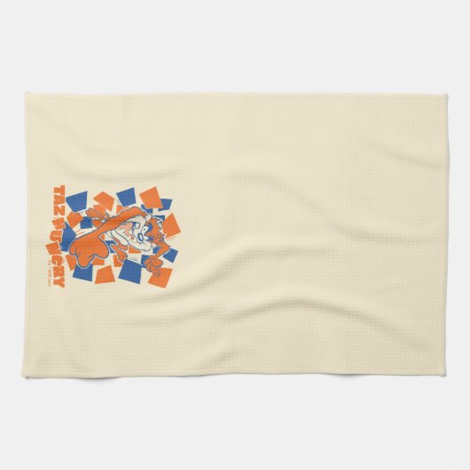 TAZ™ Hungry Smashing Through Checker Theedoek (Horizontaal)