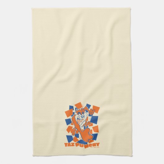 TAZ™ Hungry Smashing Through Checker Theedoek (Verticaal)