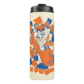 TAZ™ Hungry Smashing Through Checker Thermosbeker (Voorkant)