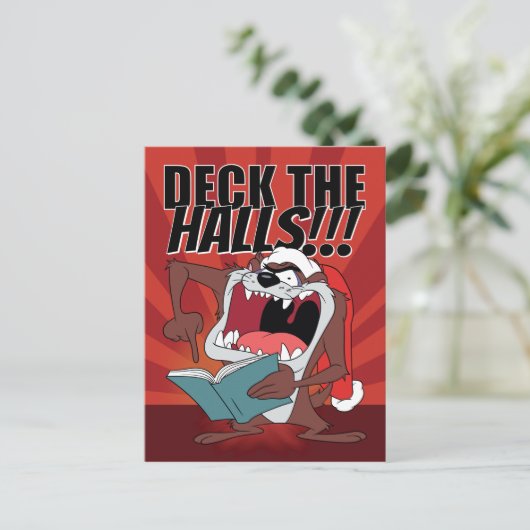 TAZ™ Kerstliederen Zingen Feestdagenkaart (Staand voorkant)