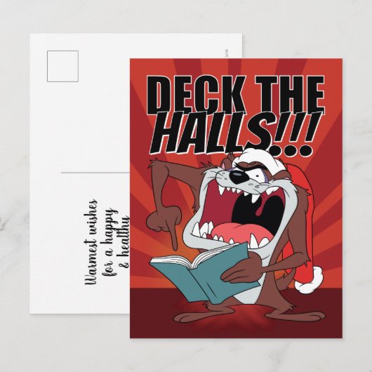 TAZ™ Kerstliedjes zingen Feestdagenkaart (Voorkant / Achterkant)