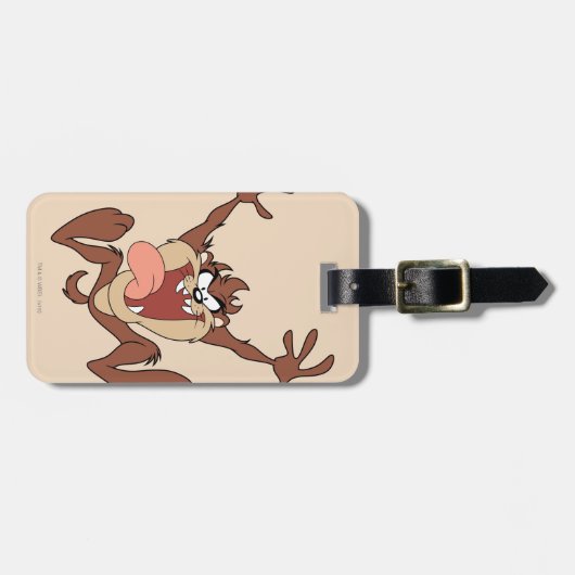 TAZ™ Leaping Bagagelabel (Voorkant horizontaal)