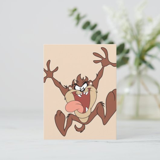 TAZ™ Leaping Briefkaart (Staand voorkant)