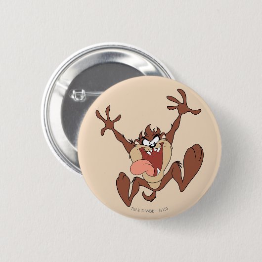 TAZ™ Leaping Ronde Button 5,7 Cm (Voorkant /achterkant)