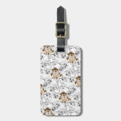 TAZ™ Line Art Color Pop Patroon Bagagelabel (Voorkant verticaal)