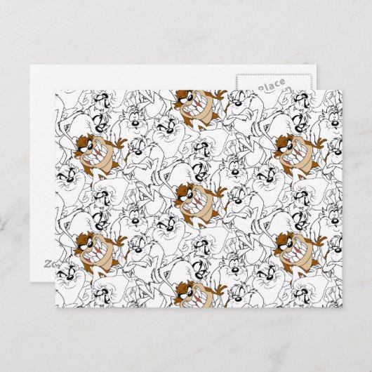 TAZ™ Line Art Color Pop Patroon Briefkaart (Voorkant / Achterkant)