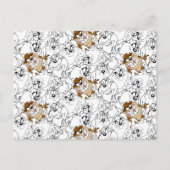 TAZ™ Line Art Color Pop Patroon Briefkaart (Voorkant)