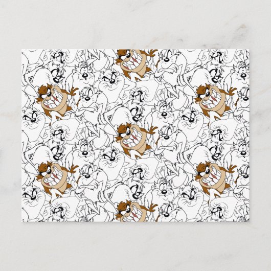 TAZ™ Line Art Color Pop Patroon Briefkaart (Voorkant)