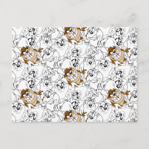 TAZ™ Line Art Color Pop Patroon Briefkaart