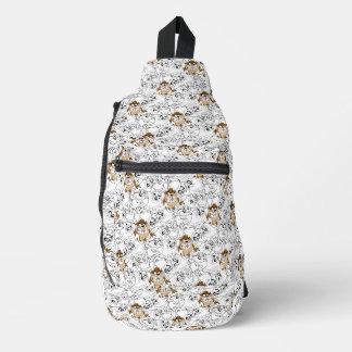 TAZ™ Line Art Color Pop Patroon Sling Bag