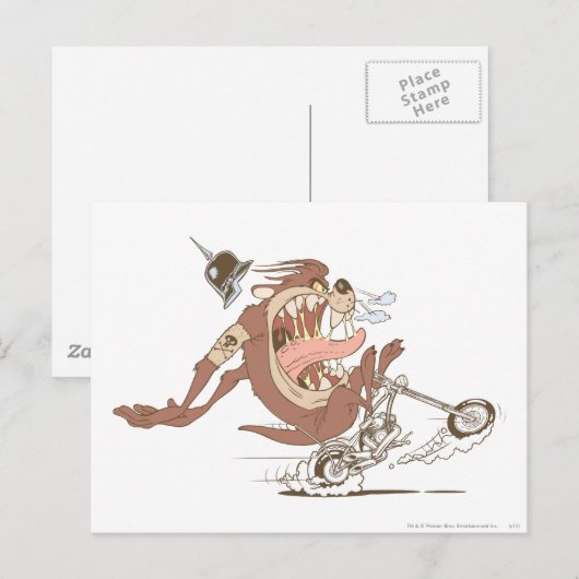 TAZ™-motorfiets Briefkaart (Voorkant / Achterkant)