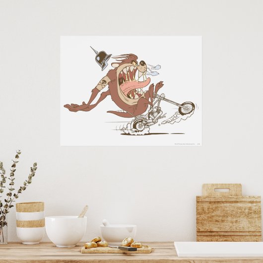 TAZ™-motorfiets Poster (Keuken)
