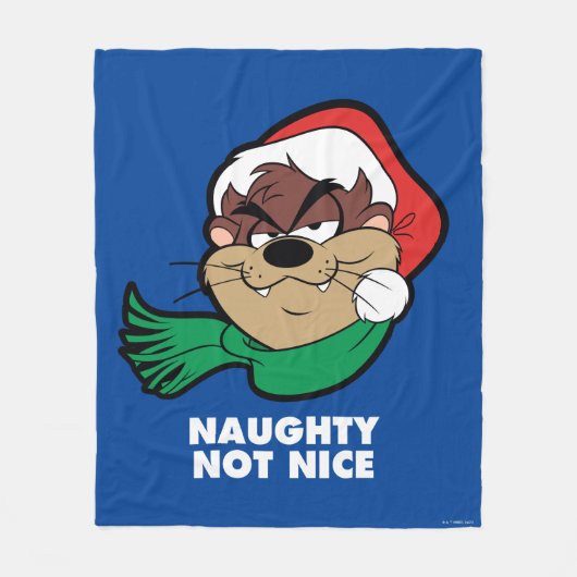 TAZ™ "Naughty Not Nice" Fleece Deken (Voorkant)