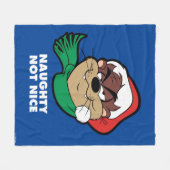 TAZ™ "Naughty Not Nice" Fleece Deken (Voorkant (Horizontaal))