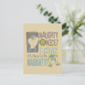 TAZ™- Naughty of Nice? Feestdagenkaart (Staand voorkant)