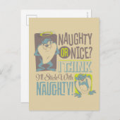 TAZ™- Naughty of Nice? Feestdagenkaart (Voorkant / Achterkant)