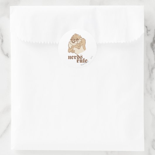 TAZ™ - Nerds Rule Ronde Sticker (Tas)