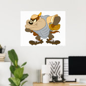 TAZ™ op de heuvel van de Catcher 2 Poster (Thuiskantoor)