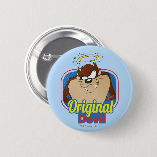 TAZ™ Originele Duivel Ronde Button 5,7 Cm (Voorkant /achterkant)