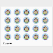 TAZ™ Originele Duivel Ronde Sticker (Vel)