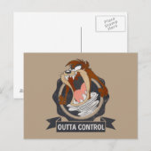 TAZ™ Outta Control Briefkaart (Voorkant / Achterkant)