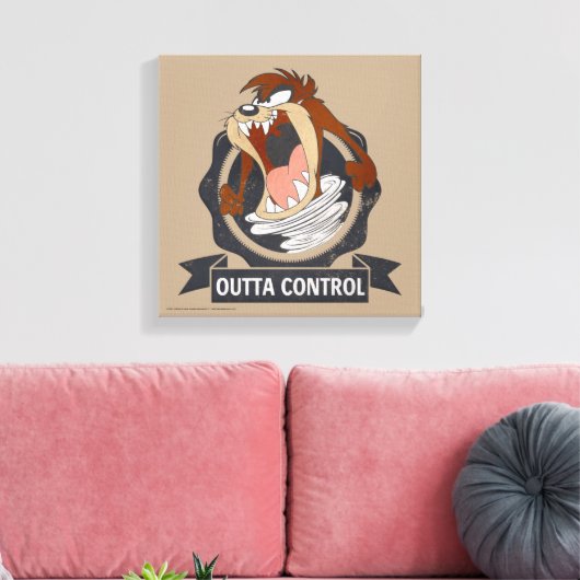 TAZ™ Outta Control Canvas Afdruk (Insitu (Woonkamer))