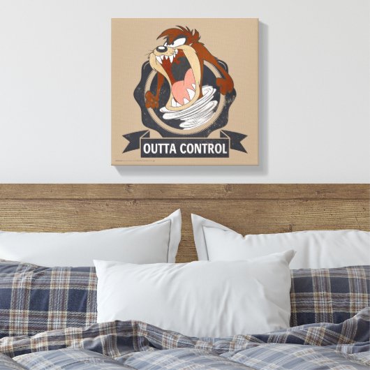 TAZ™ Outta Control Canvas Afdruk (Insitu (Slaapkamer))