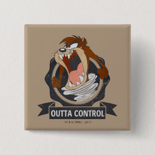 TAZ™ Outta Control Vierkante Button 5,1 Cm