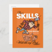 TAZ™ - Pap Skills Briefkaart (Voorkant / Achterkant)