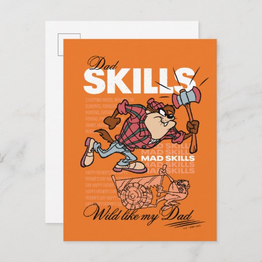 TAZ™ - Pap Skills Briefkaart (Voorkant / Achterkant)