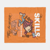 TAZ™ - Pap Skills Fleece Deken (Voorkant (Horizontaal))