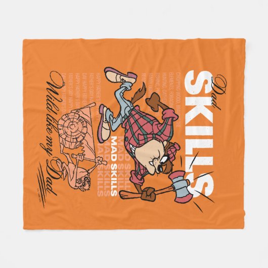 TAZ™ - Pap Skills Fleece Deken (Voorkant (Horizontaal))