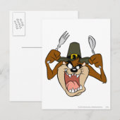 TAZ™ Pilgrim-Thanksgiving in kleur Feestdagenkaart (Voorkant / Achterkant)