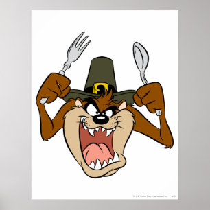 TAZ™ Pilgrim-Thanksgiving in kleur Poster