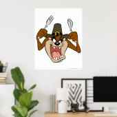 TAZ™ Pilgrim-Thanksgiving in kleur Poster (Thuiskantoor)