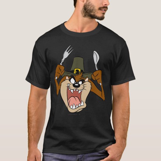 TAZ™ Pilgrim-Thanksgiving in kleur T-shirt (Voorkant)