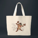 TAZ™ poseren 10 Grote Tote Bag<br><div class="desc">Taz-tekenkunst</div>