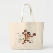 TAZ™ poseren 10 Grote Tote Bag (Voorkant)