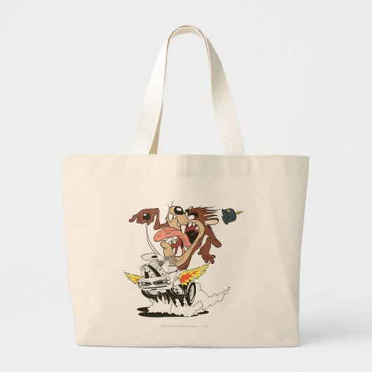 TAZ™ Razend rijden Grote Tote Bag (Voorkant)