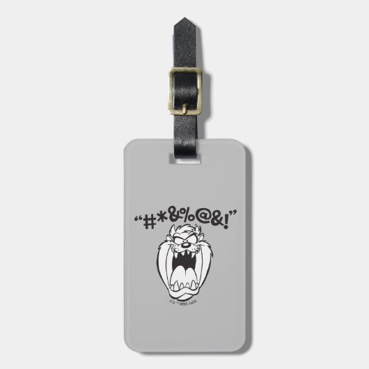 TAZ™ Schreeuwende Expletievelingen Bagagelabel (Voorkant verticaal)