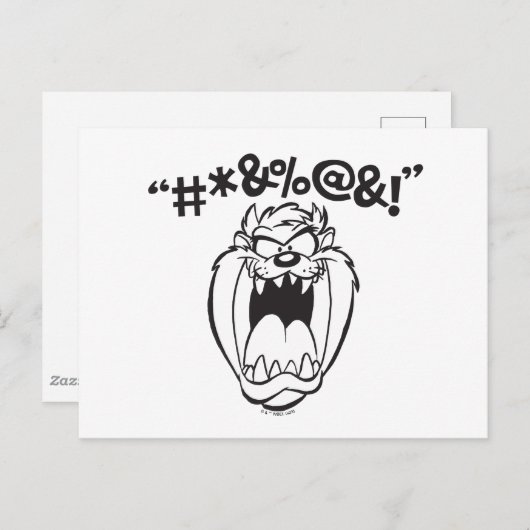 TAZ™ Schreeuwende Expletievelingen Briefkaart (Voorkant / Achterkant)