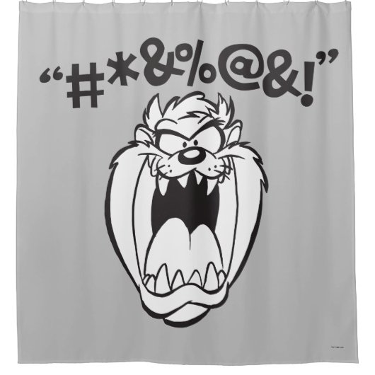TAZ™ Schreeuwende Expletievelingen Douchegordijn (Voorkant)