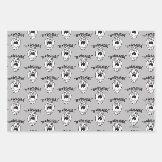 TAZ™ Schreeuwende Expletievelingen Inpakpapier Vel (Voorkant 2)