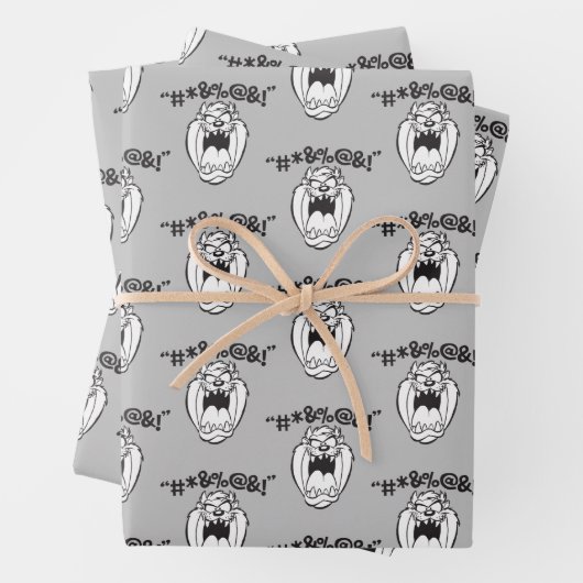 TAZ™ Schreeuwende Expletievelingen Inpakpapier Vel (In situ)