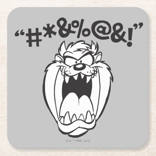 TAZ™ Schreeuwende Expletievelingen Kartonnen Onderzetters (Voorkant)