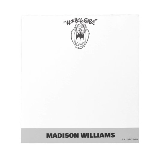 TAZ™ Schreeuwende Expletievelingen Notitieblok (Voorkant)