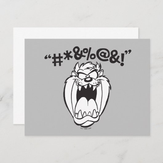 TAZ™ Schreeuwende Expletievelingen Notitiekaartje (Voorkant / Achterkant)