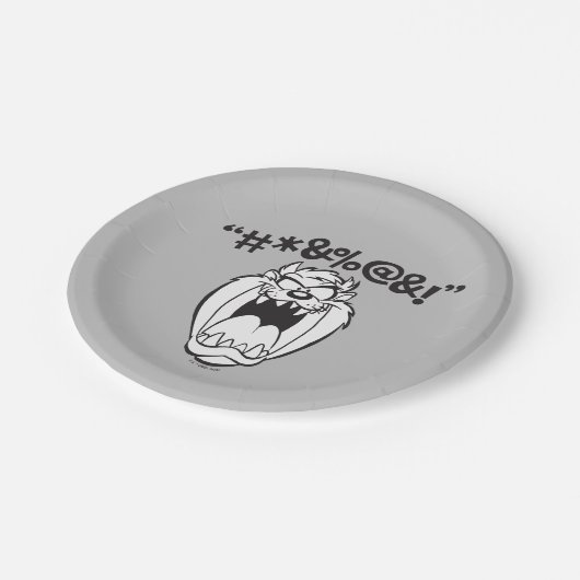 TAZ™ Schreeuwende Expletievelingen Papieren Bordje (Gekanteld)