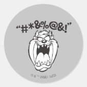 TAZ™ Schreeuwende Expletievelingen Ronde Sticker (Voorkant)